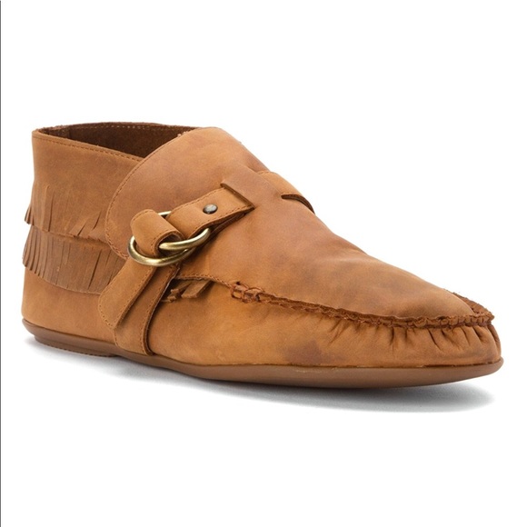 NIB Butter Soft Leather Fringe Boho Moccasins - Picture 6 of 8